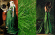 Green Dresses - Renaissance bride, grass stain symbolism, Atonement green dress