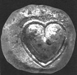 Heart shaped Coin, Cyrene 600 BC 