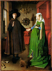 Giovani Arnolfini and His Bride by Jan van Eyck