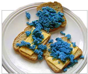 No appetite: toast and blue
