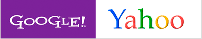 Marca de cor: Yahoo e Google